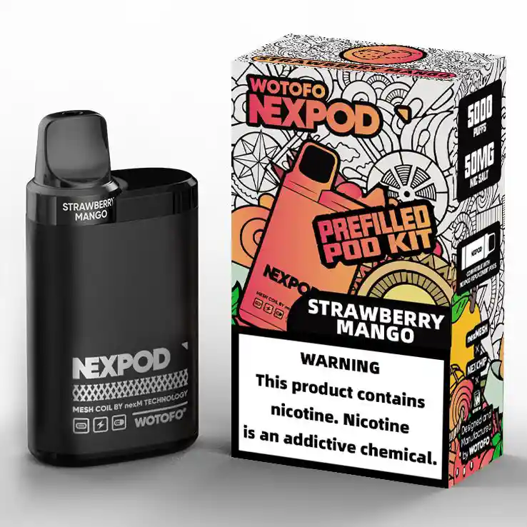 Vaporizador Desechable Nexpod Strawberry Mango 5000 Puffs 5% - Wotofo