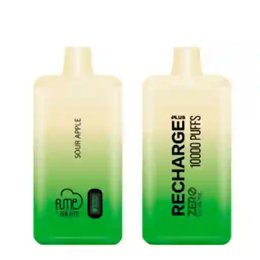 Vape Fume Recharge Plus 0% Nic 10.000 Puff Sour Apple