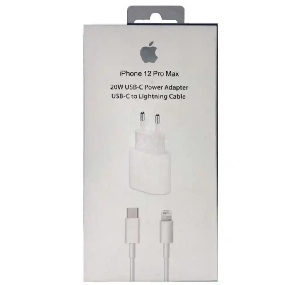 Kit De Carga Iphone Certificado Con Entrada Tipo C Carga Rapida 20w