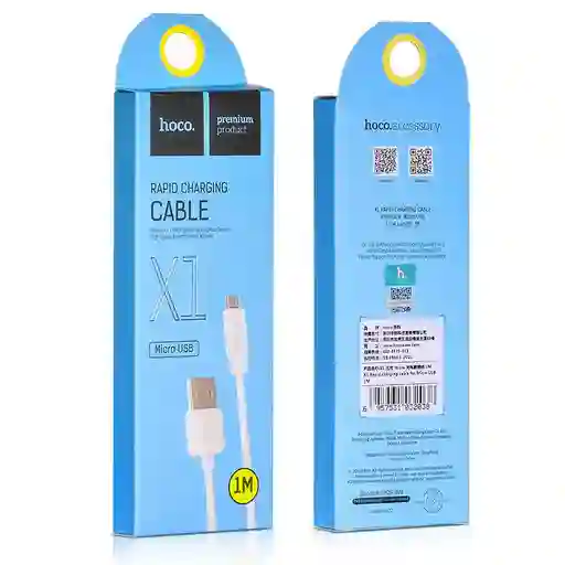 Cable Carga X1 Hoco Con Entrada Micro-usb Carga Rapida De 1mts