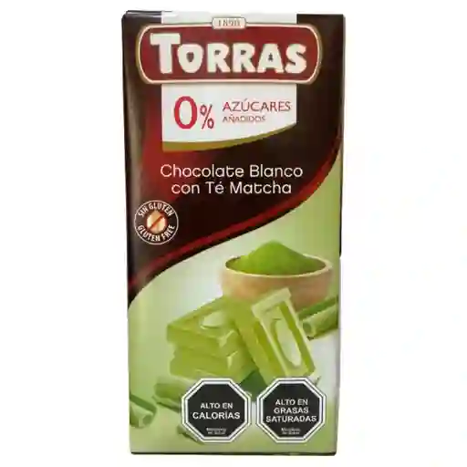 Torras - Chocolate Blanco Con Té Matcha 0% Azúcar