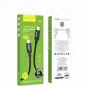 Cable Carga X89 Hoco Usb- Iphone 1 Mts Carga Rapida 2.4amp Negro Cable Trenzado