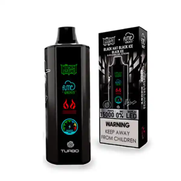 Vape Fume Nicky Jam 15.000 Puff 0% Nic Black Hat Black Ice (black Berries)