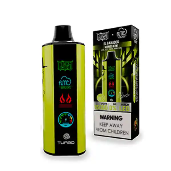 Vape Fume Nicky Jam 15.000 Puff 0% Nic El Ganador (mango, Kiwi)