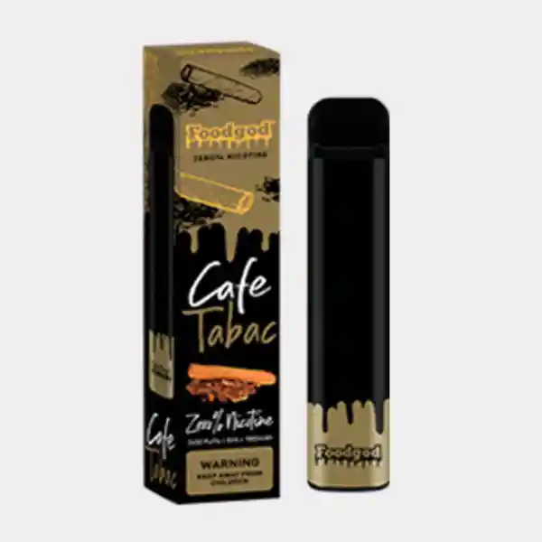 Vape Foodgod Cafe Tabaco 0% Nic 2400 Puffs