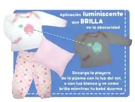 Baby Mink Pijamink Glow Rosado (pijama Y Almohada) Brilla