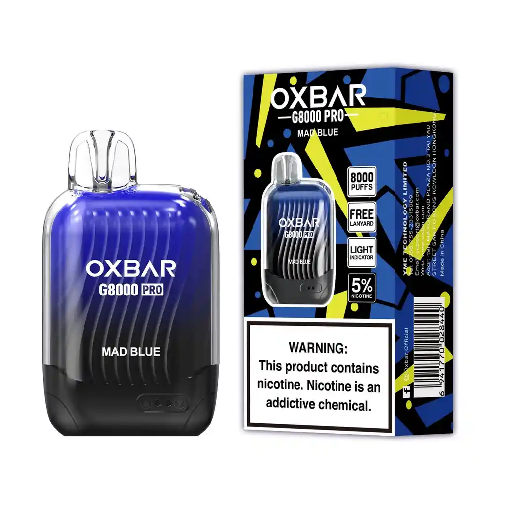 Oxbar 8000 Puff (mad Blue)