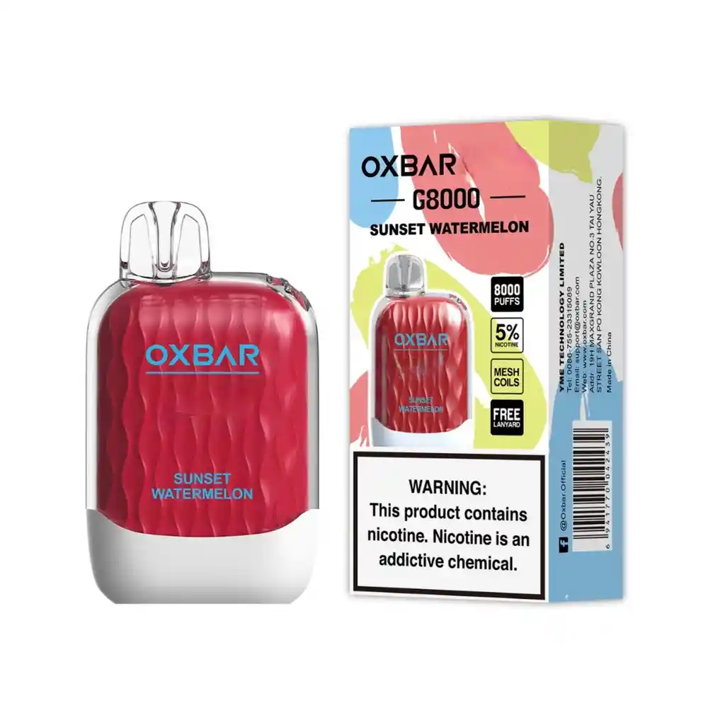 Oxbar 8000 Puff (sunset Watermelon)