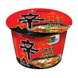 Fideos Ramen Con Carne Picante Nongshim Shin Ramyun Tazón 114g