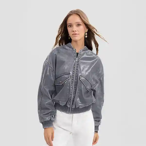 Bomber Pu Gris L
