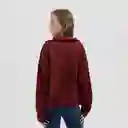 Sweater Cuello Medio Cierre Cherry L