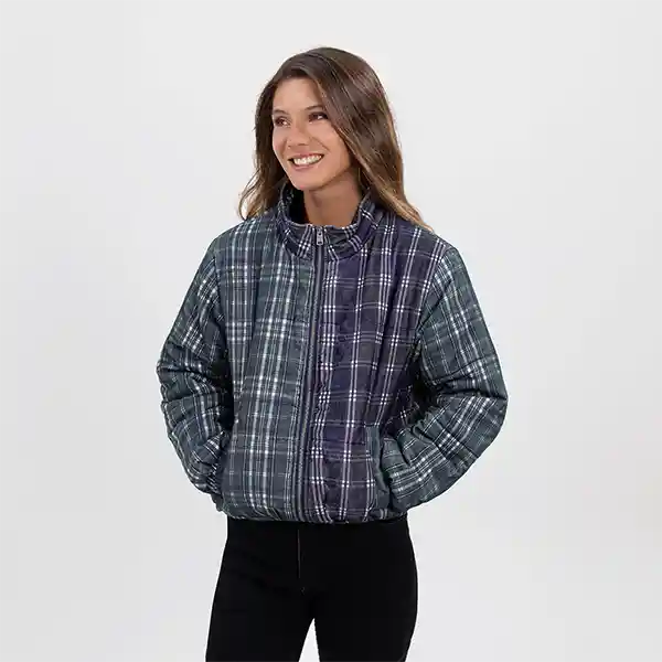 Puffer Escocesa Azul Verde S