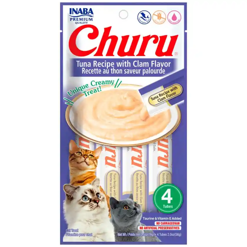 Snack Gato Churu Atun Con Almeja 56gr