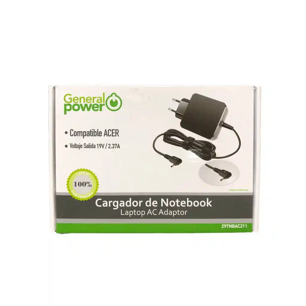 Cargador Notebook Acer 19 V 2.37 Punta Fina Ultrabook