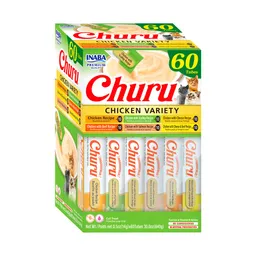 Snack Gato Churu Box Variedades Pollo 60 Unidades