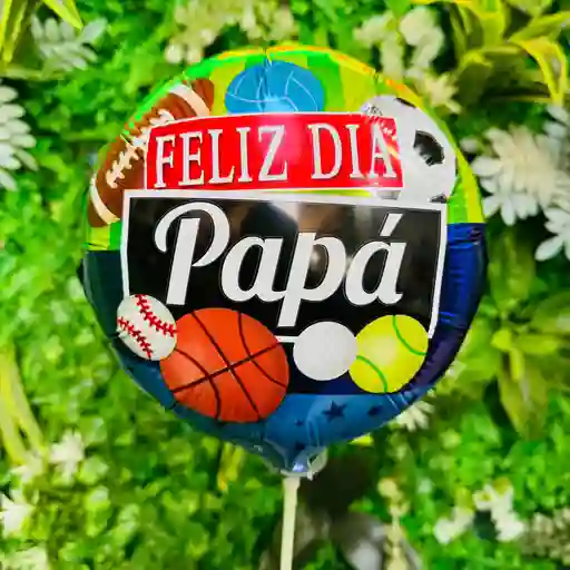 Globo Pequeño Feliz Dia Papá Con Balones Y Pelotas