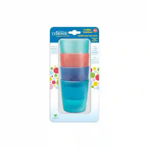 Pack 4 Vasos Para Niños Pequeños Drbrowns 18m+