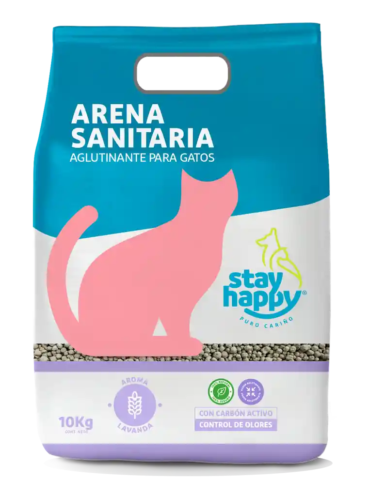 Arena Aglutinante Stay Happy Lavanda 10kg