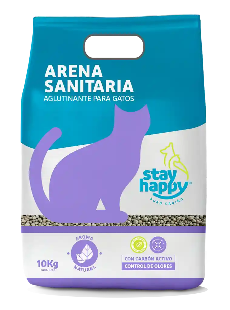 Arena Aglutinante Stay Happy Sin Aromas 10kg