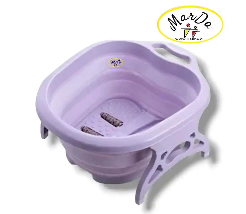 Bañera Morada De Pies Spa Masajedor Antiestres Plegable Portátil