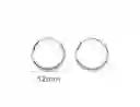 Aros Argollas 12mm Plata Fina 925