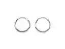 Aros Argollas 12mm Plata Fina 925