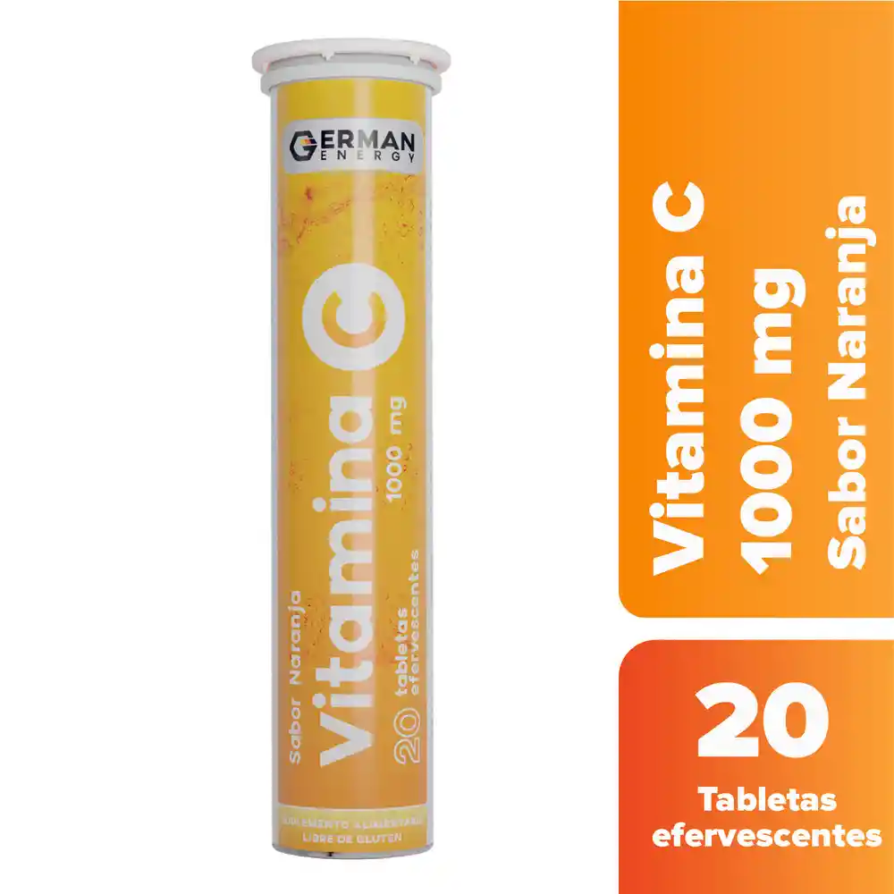 Vitamina C Naranja 1000mg Tabletas Efervescentes X 20