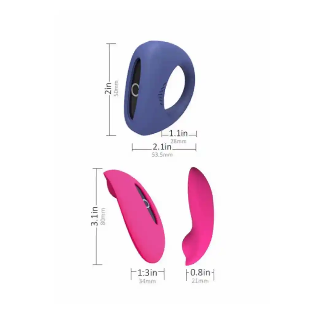 Kit Anillo Y Calzón Vibrador Con App