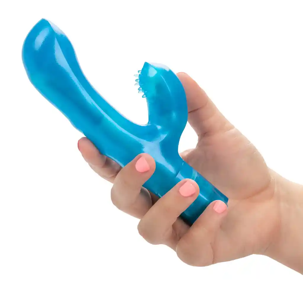 Vibrador G Kiss Con Estimulador De Clítoris Azul