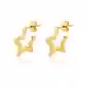 Aros Estrellas Oro Laminado