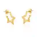 Aros Estrellas Oro Laminado