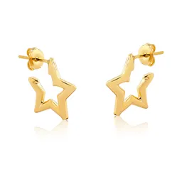 Aros Estrellas Oro Laminado