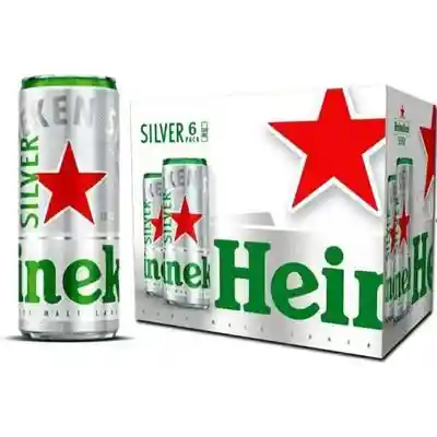 Cerveza Lata Silver 6 Pack 470 Cc Heineken