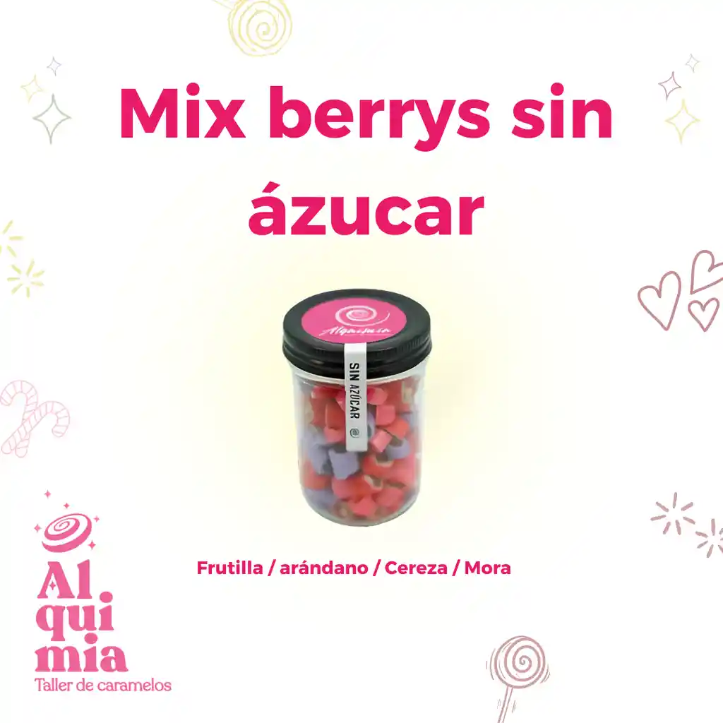 Frasco 150 Grs Mix Berrys Sin Ázucar