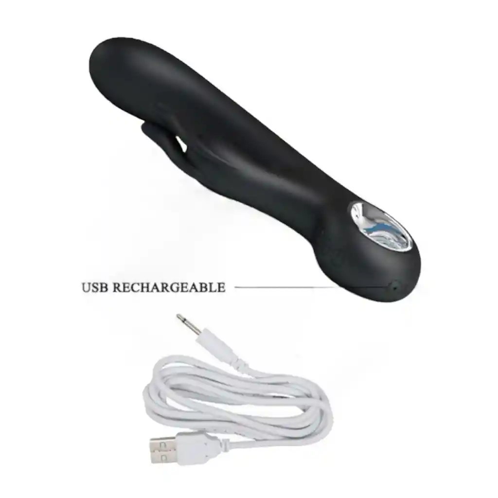 Carina Vibrador Doble Recargable - Negro