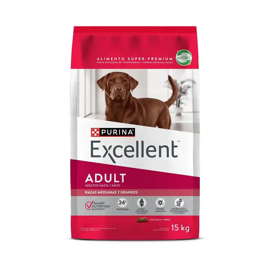 Excellent Canino Adultos Medianas Y Grandes 15kg