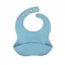 Baberos De Plástico Con Recipientes Para Evitar Derrames - Azul