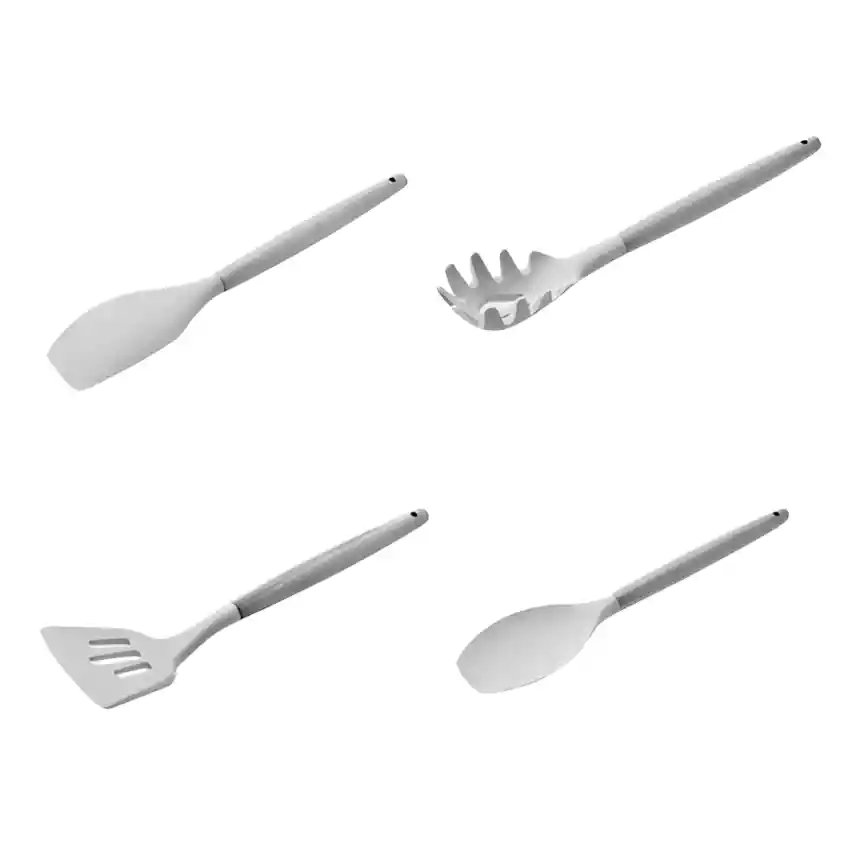 Utensilios De Cocina - Set 11 Utensilios Antiadherentes Gris