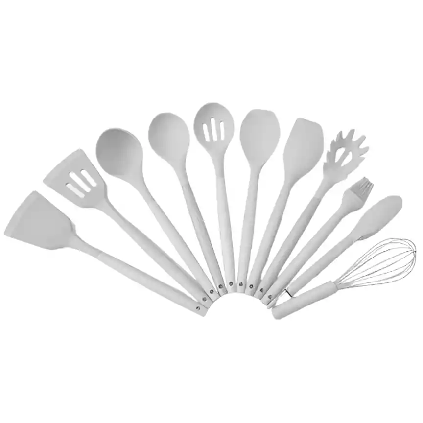 Utensilios De Cocina - Set 11 Utensilios Antiadherentes Gris