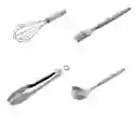 Utensilios De Cocina - Set 11 Utensilios Antiadherentes Gris