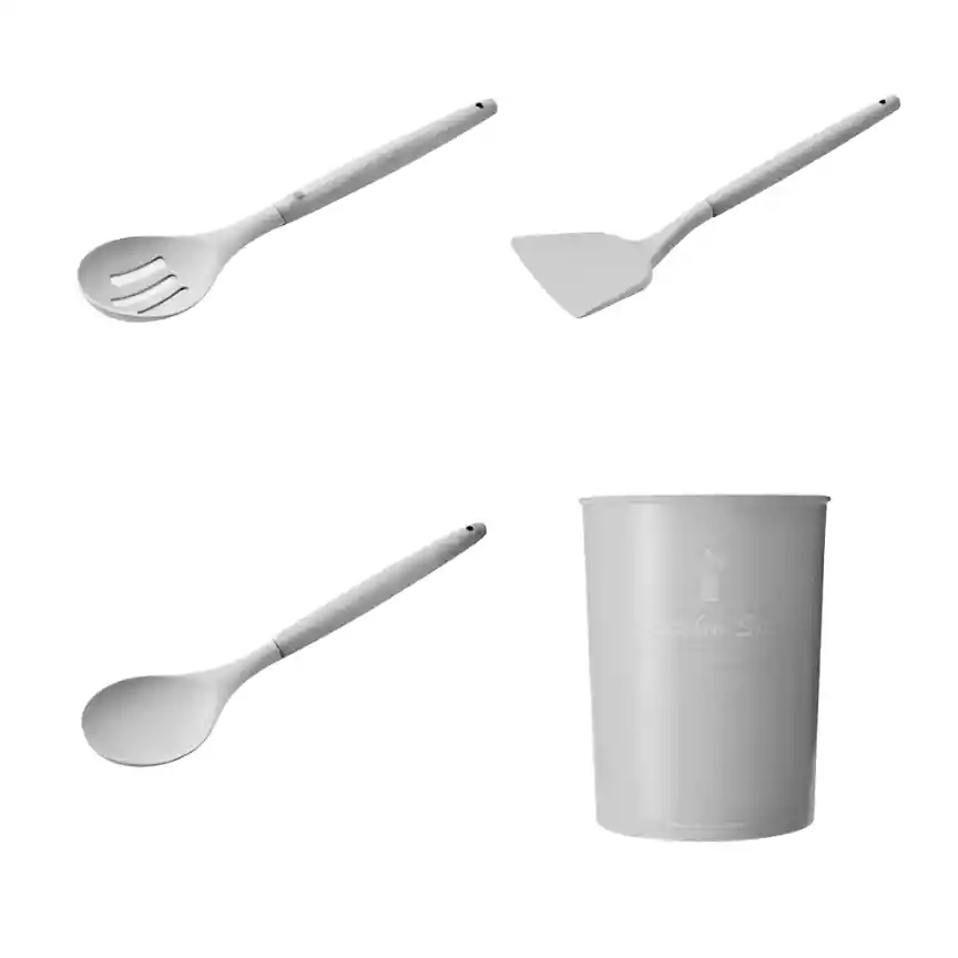 Utensilios De Cocina - Set 11 Utensilios Antiadherentes Gris