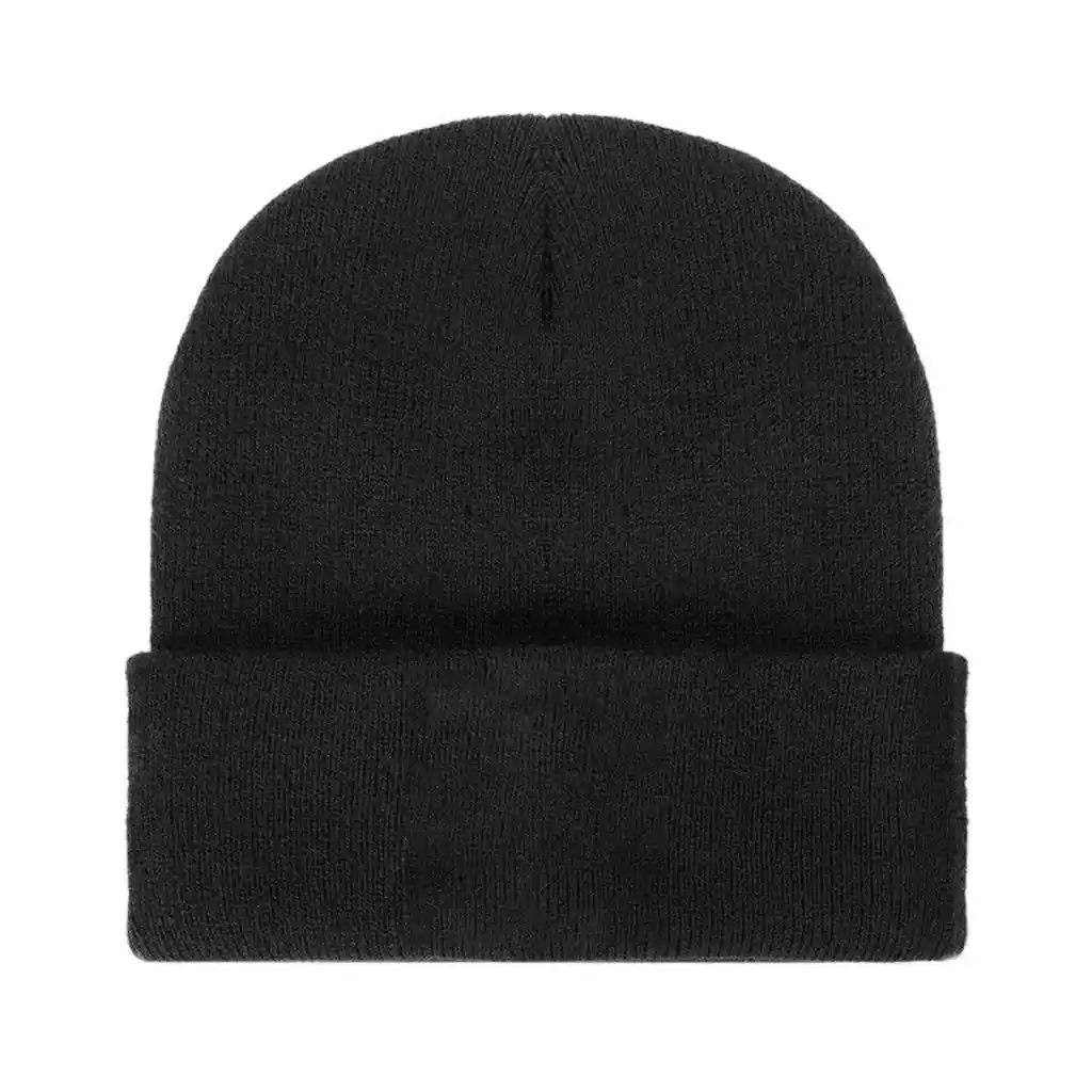 Gorro Beanie Lana Doblez Con Forro Polar