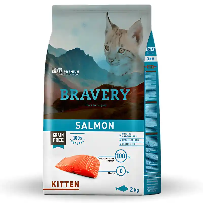 Bravery Kitten Salmón 2 Kg