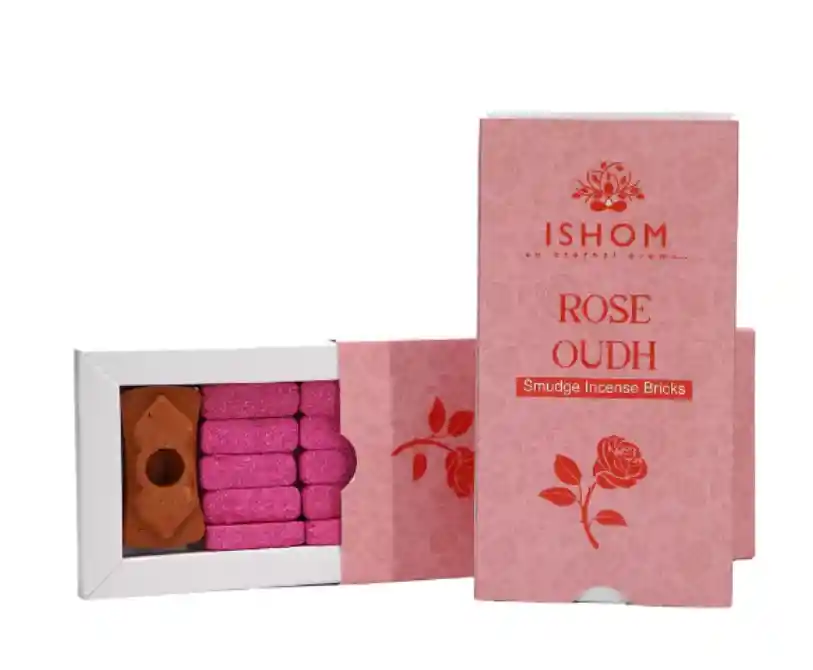 Ladrillos De Incienso Natural Oudh Rose - Ishom