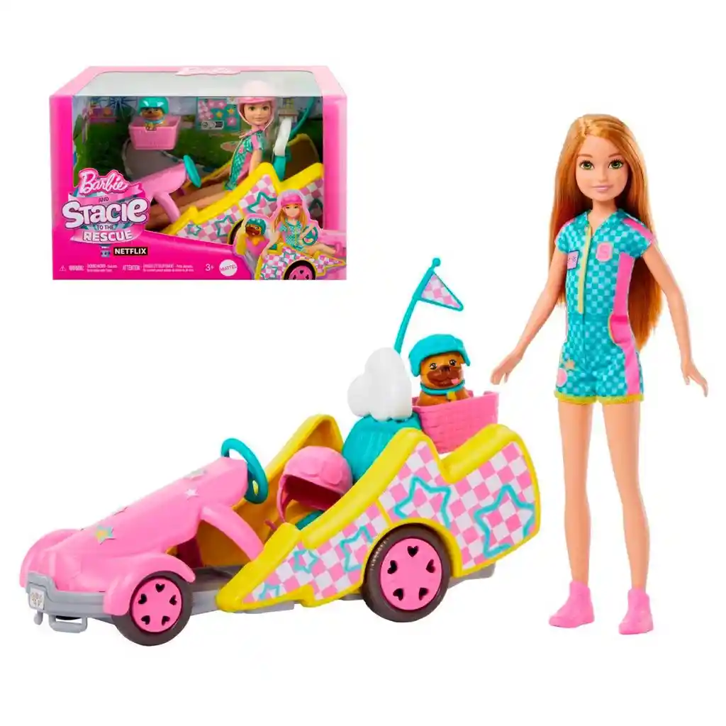 Barbie Vehículo Para Muñecas Stacie Al Rescate Go-kart