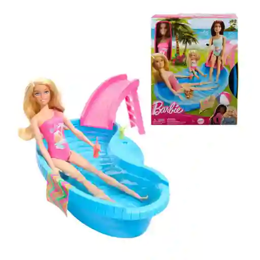 Barbie Set De Juego Alberca Glam Con Muñeca