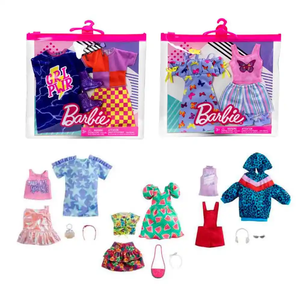 Barbie Accesorios Para Muñeca Paquete De 2 Looks