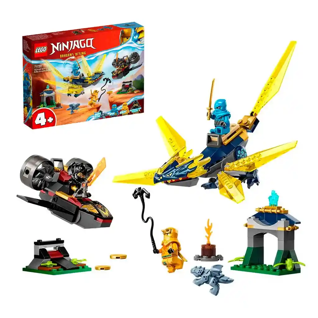 Batalla Por El Dragón Bebé De Nya Y Arin Lego Ninjago