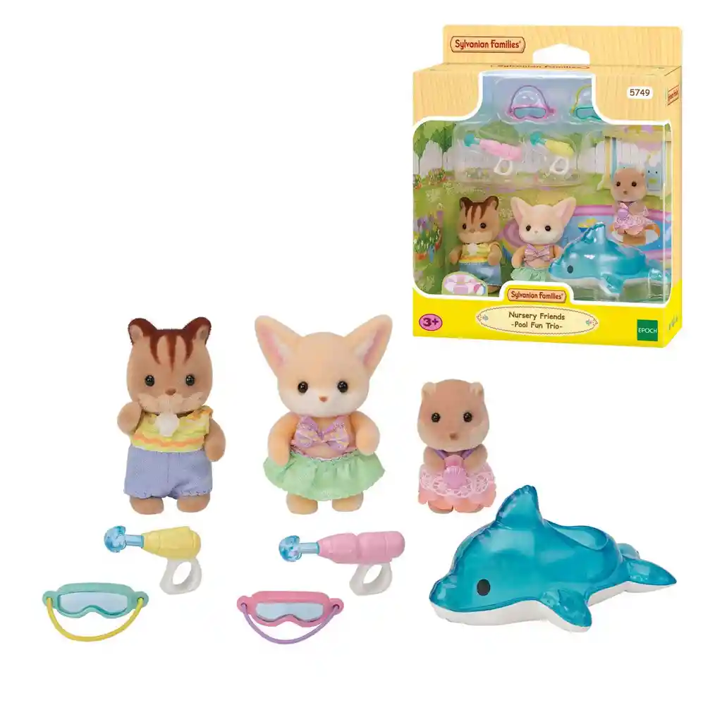 El Trio De Bebes En La Piscina Sylvanian Families