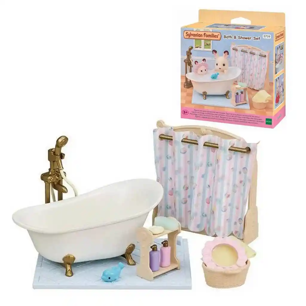 Set De Baño Y Ducha Sylvanian Families